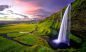Preview: Wandbild "Wasserfall Seljalandsfoss"
